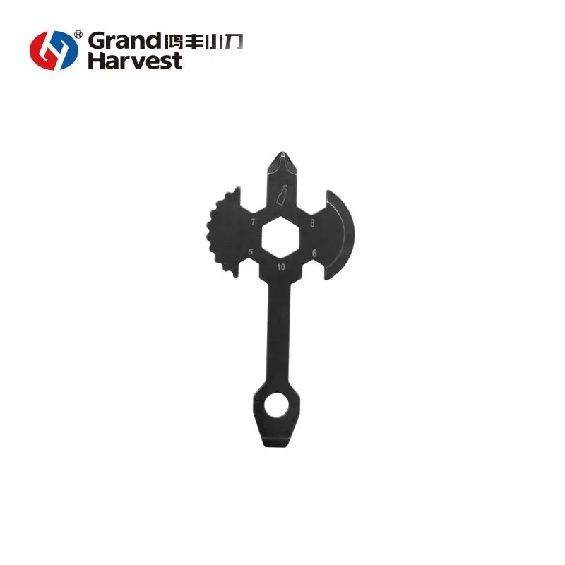 High Quality Mini Promotion Gift 5-in-1 EDC Outoors Camping Axe Multi functions pocket multi tools in Black multi-tool card