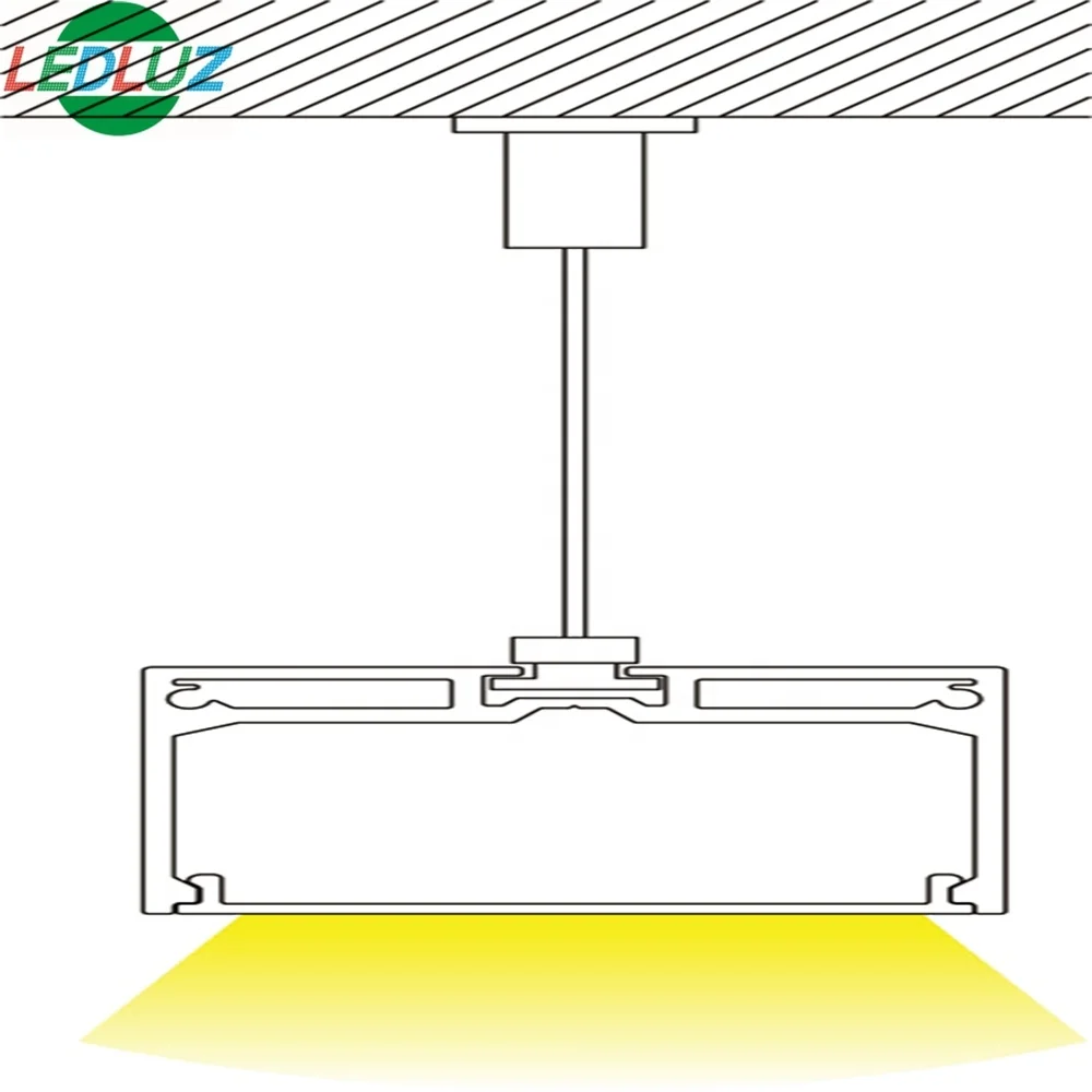 ledluz inside 39mm width pendent suface wall light led strip light with PC diffused cover