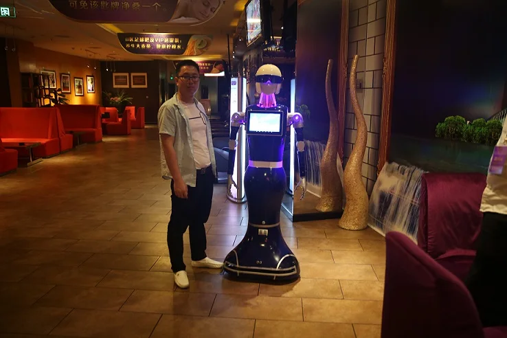 Aobo  brand  intelligent welcome human  Interactive   Autonomous greet reception robot