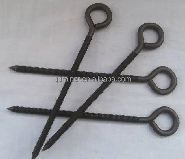 d1/4 to 2 1/2 inch 300mm length zinc plated eye bolt with nut