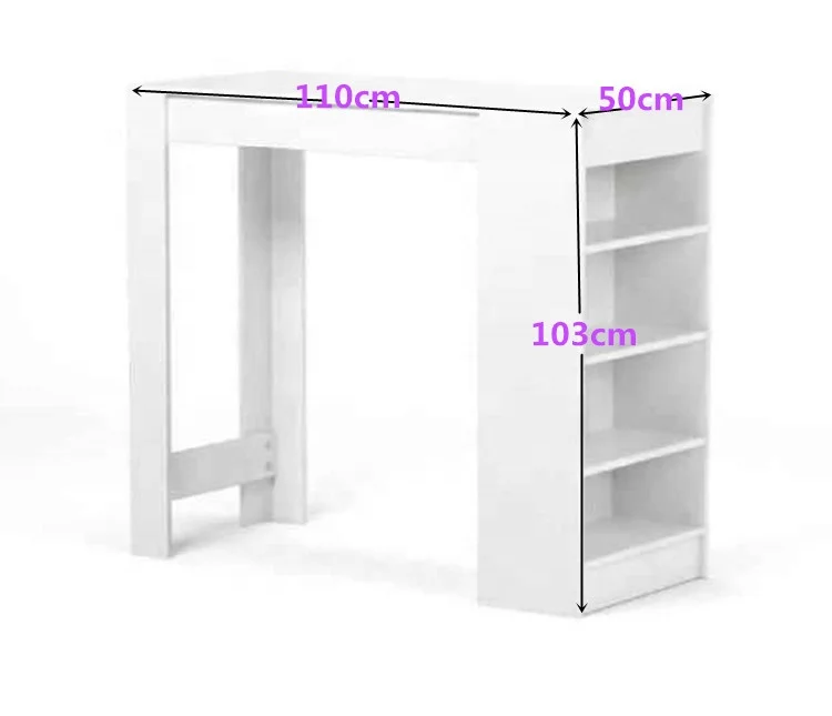 Pure White Color High Bar Table In Living Room