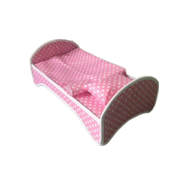 China toy manufacturer Plastic Baby Doll Crib Furniture Baby Toy Doll Bed