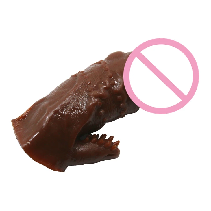 Brown Penis Sleeve Penis Extender Cock Sheath Sleeve
