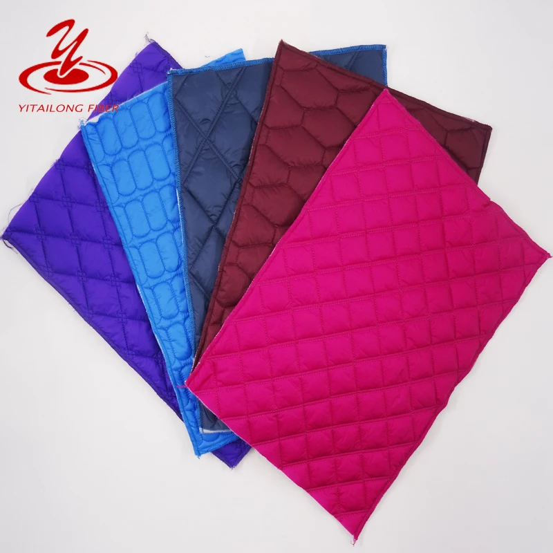 Polyester Batting Laminated Nylon Coat Quilted Fabric