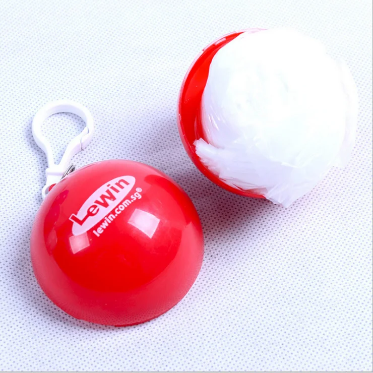 Акции одноразовые пальто дождя PE прозрачный дождевик в мяч