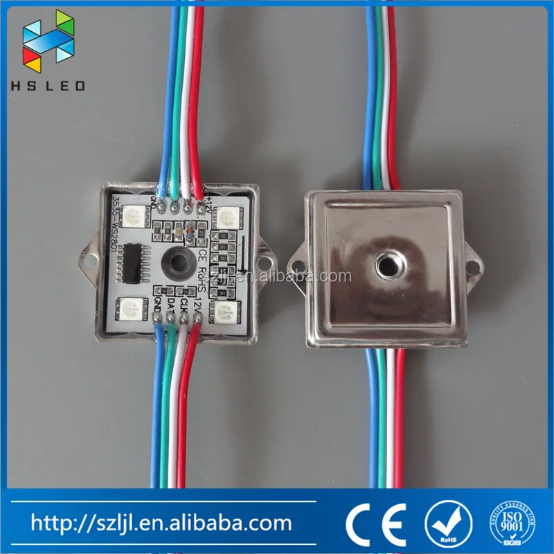 Dc12V IP67 водонепроницаемый SMD 5050 4 светодиодов ws2801 светодиодный модуль point