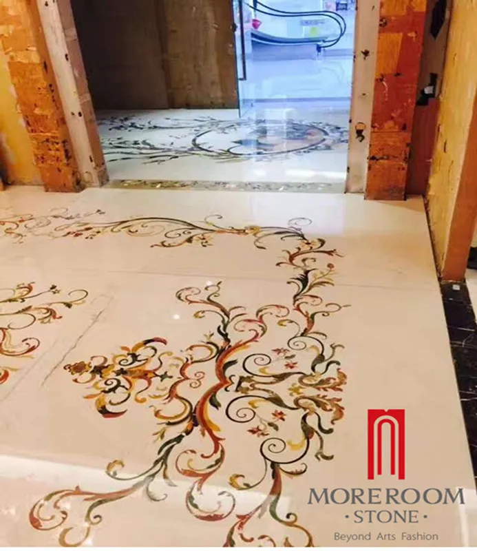
Foshan Moreroom stone composite marble floor for Marble medallion & waterjet pattern dedigns 