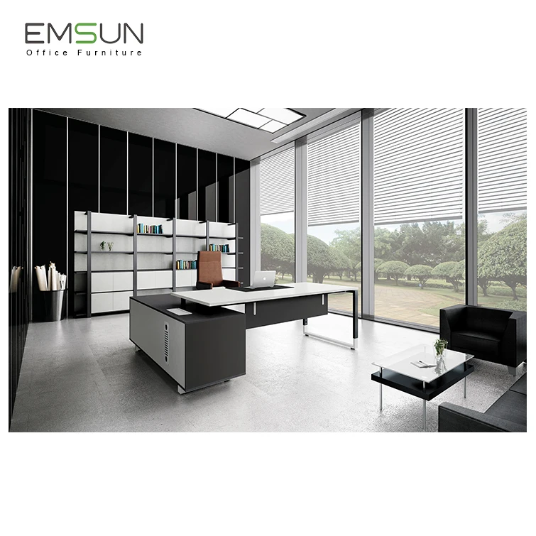 
L shape director table executive office desk modern CEO desk for boss 