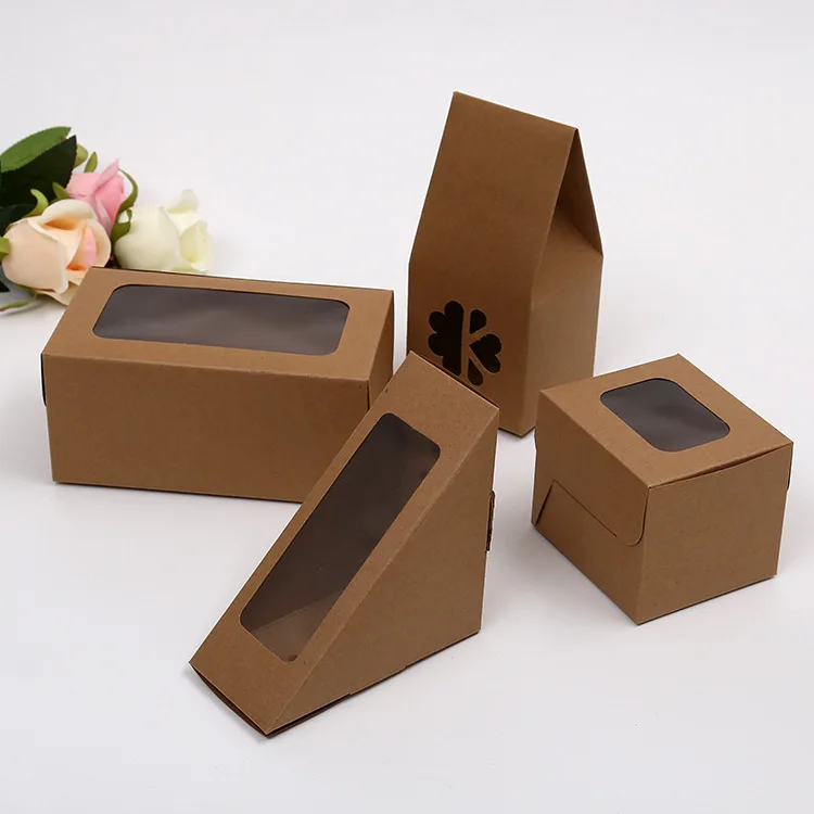 
Customised chocolate mooncake dessert paper packaging window boxes 