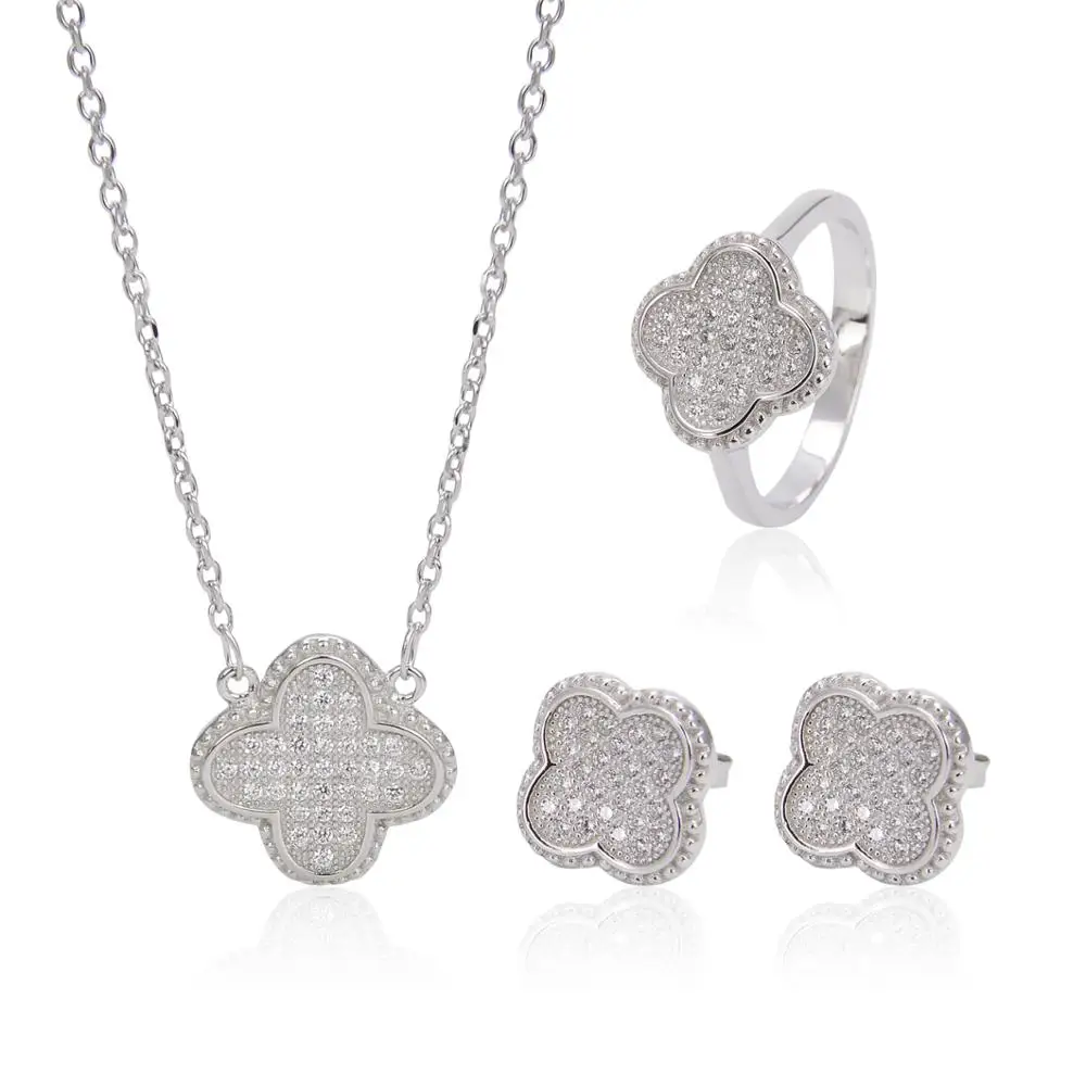 Customized 11g fashion 925 Sterling Silver Bridal Jewelry Set