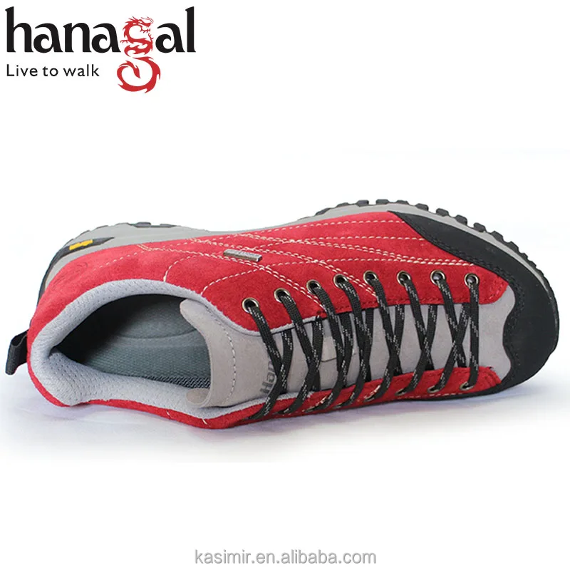 Men low cut waterproof suede leather trekking hiking shoes