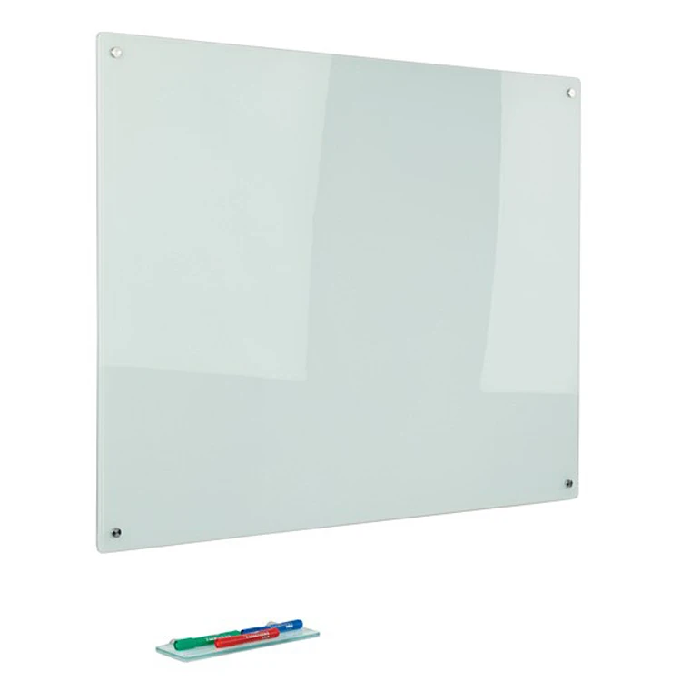 Office Wall Mounted Clear Glass Magnetic Writing Board