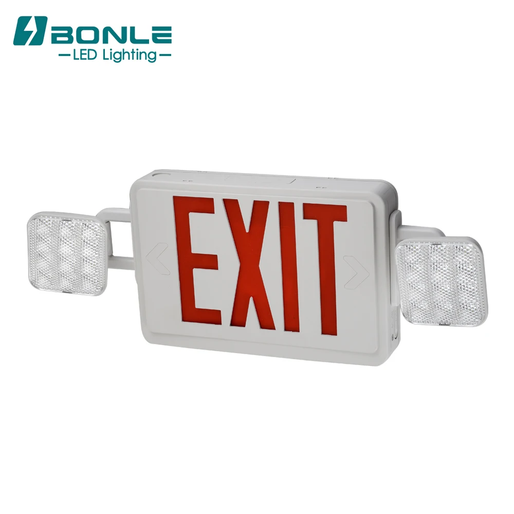 
High Output Exit Light Combo Red Compact LED Emergency Light 