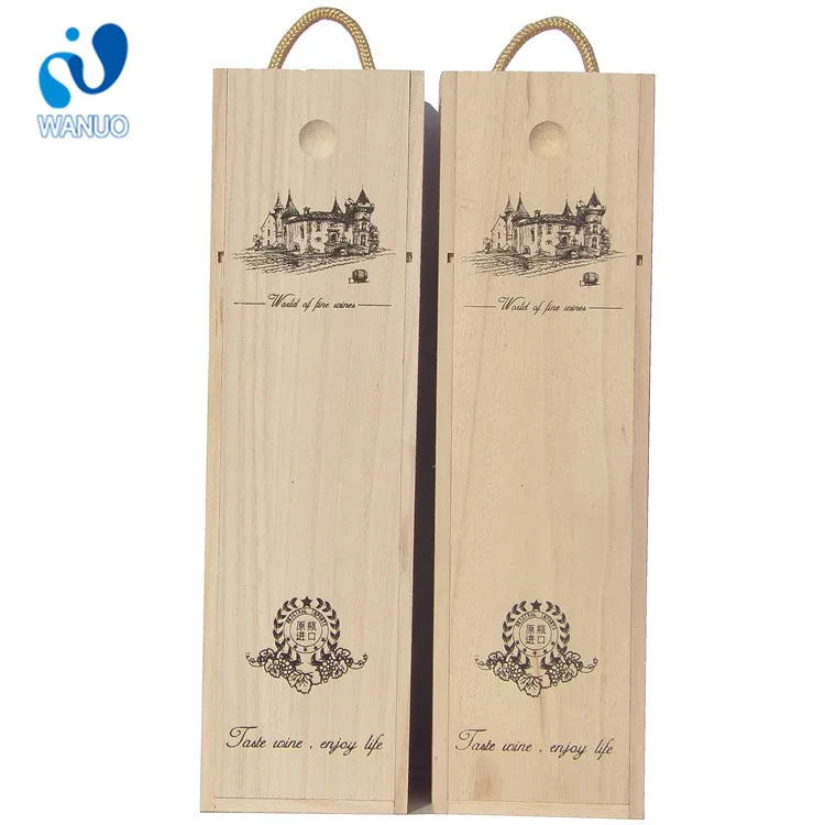 Popular Low Moq Sliding Cover Custom Storage Wooden Wine Gift Box