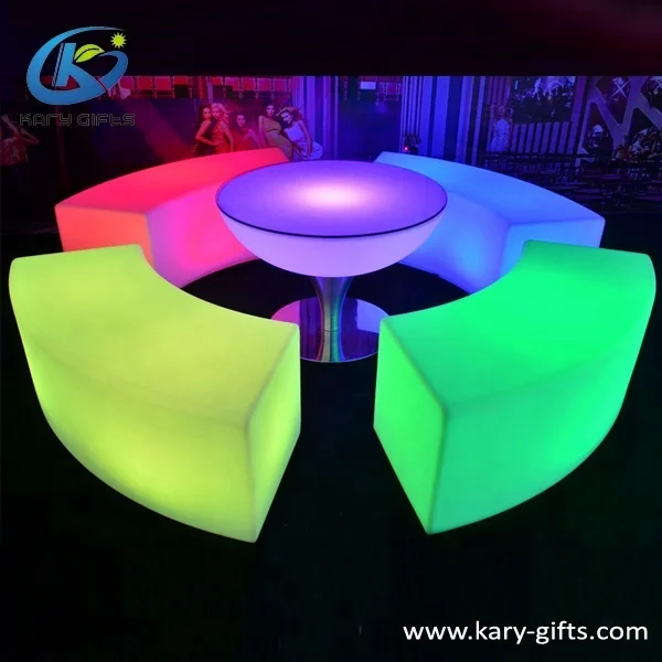 Color Changing Remote Control Illuminated Led Club Furniture