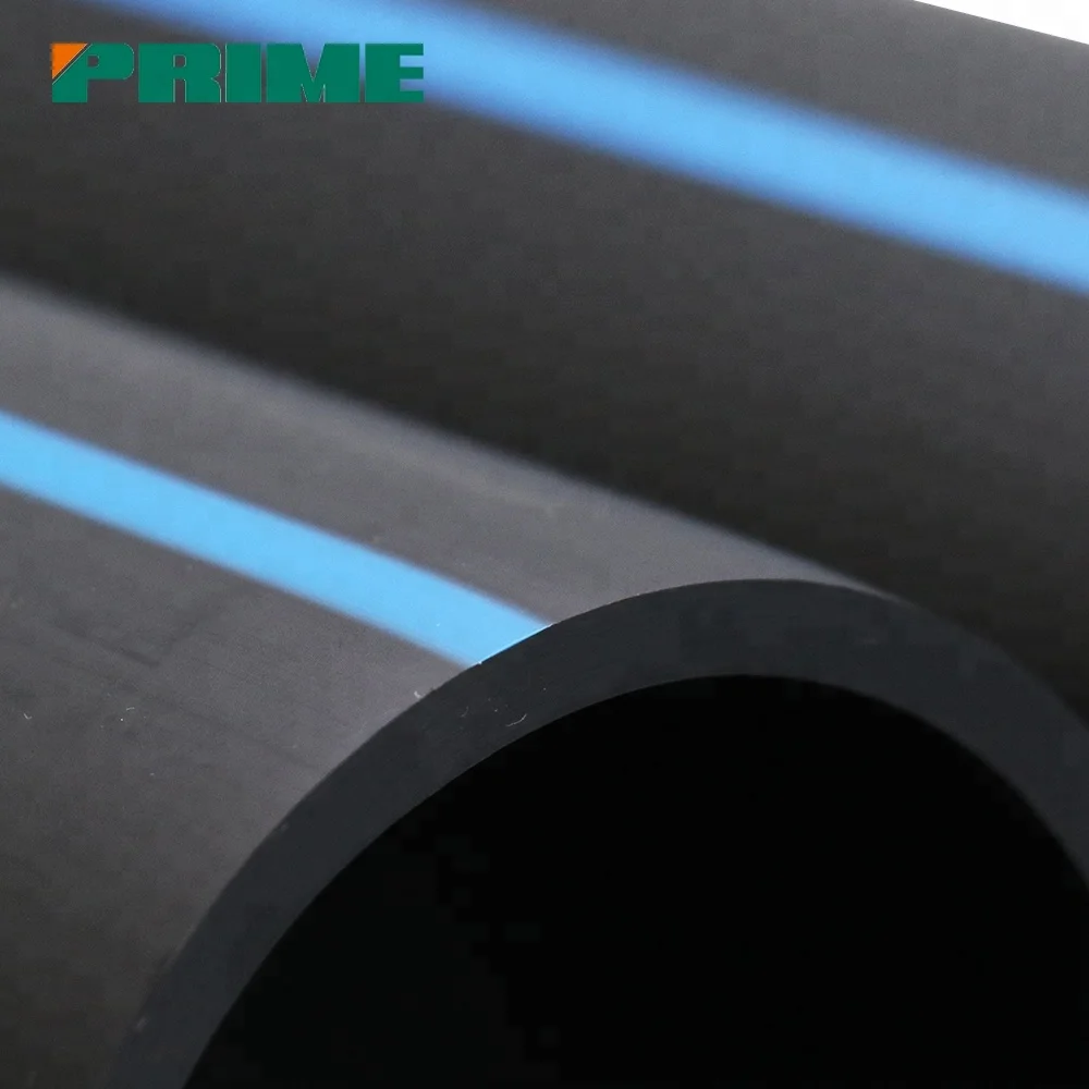 High quality PE100 plastic pipe factory black drain hdpe plastic pipe 1.0 Mpa for water supply