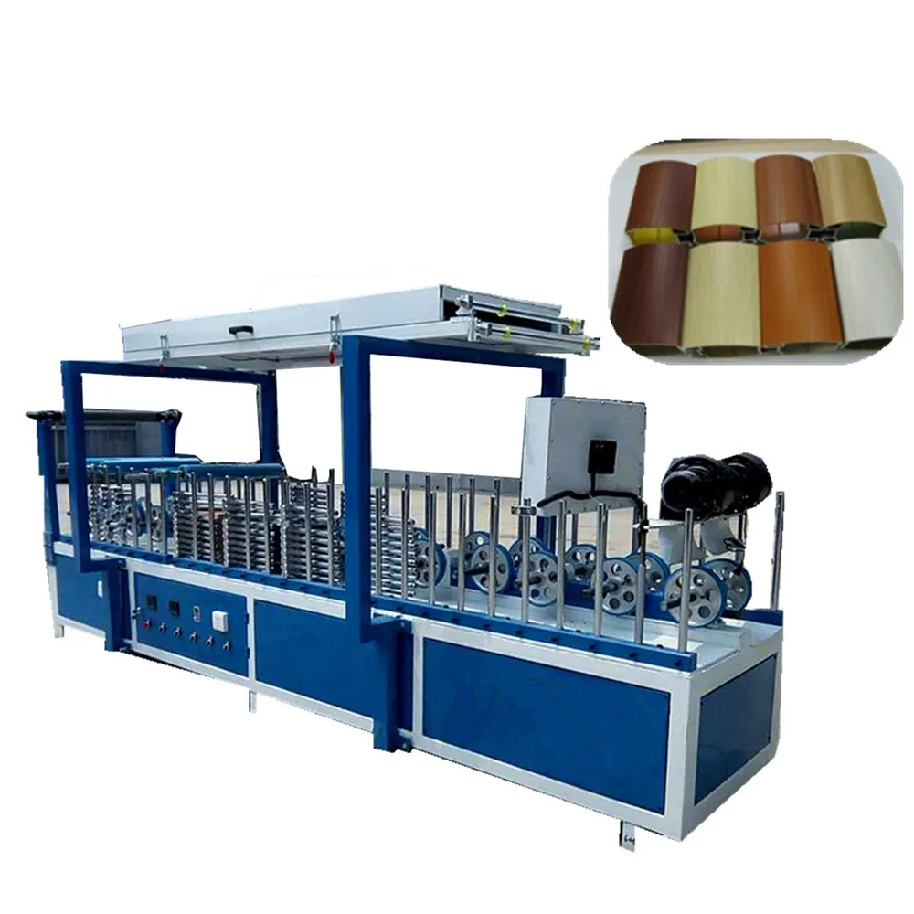 
PVC multifunction cold glue profile wrapping machine in funiture 