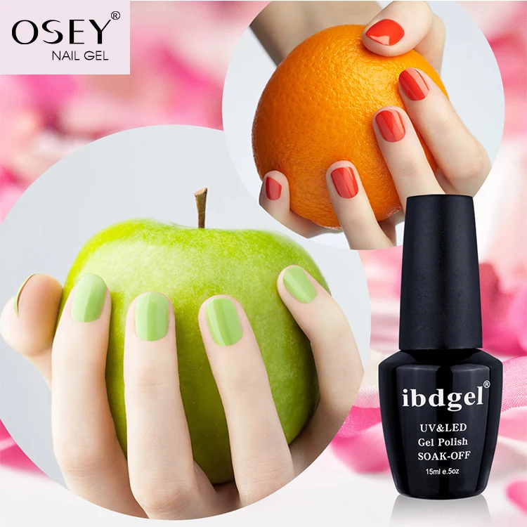 
OSEY ibdgel brand wholesale uv gel polish soak off color gel nail art gel varnish 