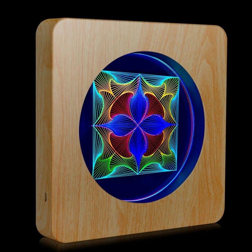 4 Colors Photo Frame 3D Illusion Night Lamp Touch Sensitive