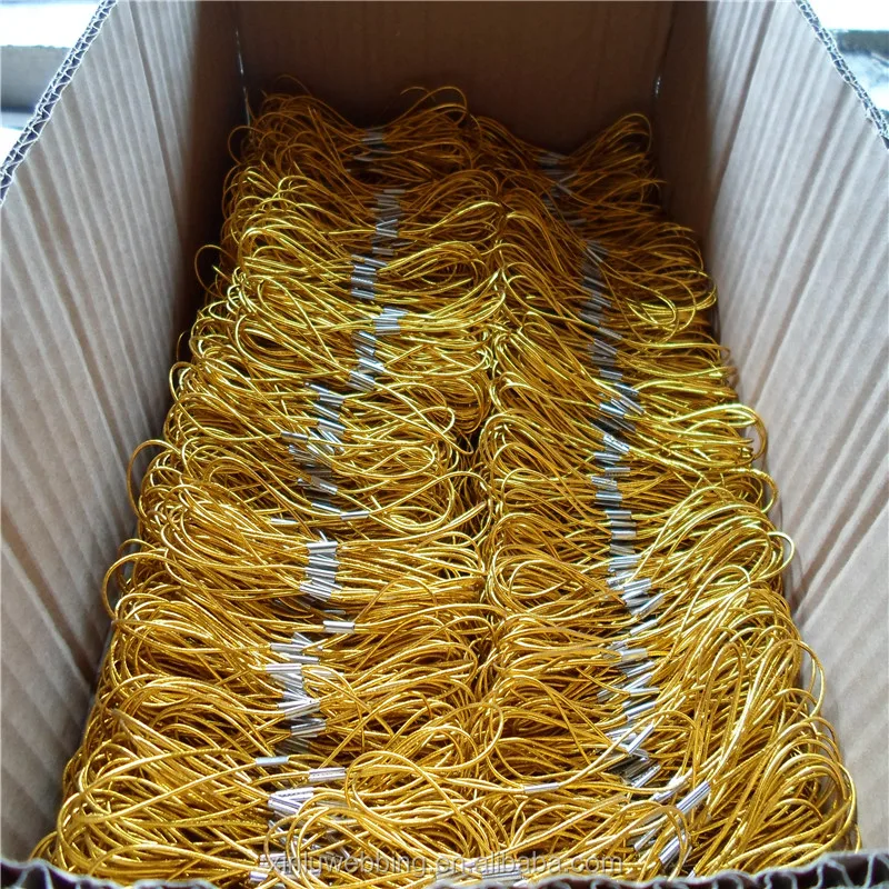 
Wholesale Cheapest handmade gold round cord elastic rope /exercise string 0.8-10mm 