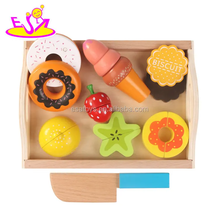 New hottest simulation wooden kitchen toy play food sets for kids pretend play W10B198