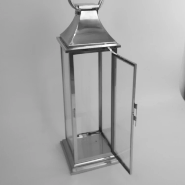 Stainless Steel Candle Holder Lantern  Silver Metal lanterns