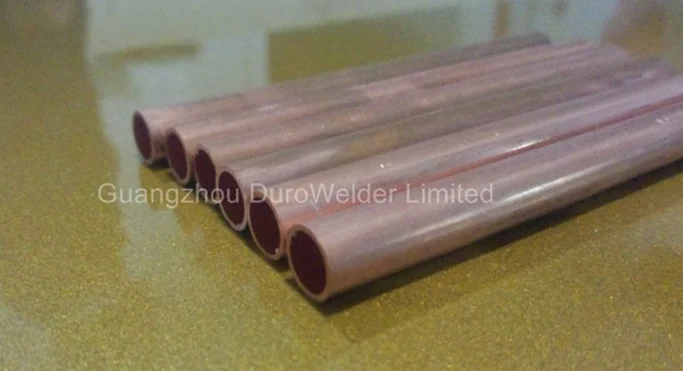 automatic copper pipe straighten and high speed rotary chip less cutting machine