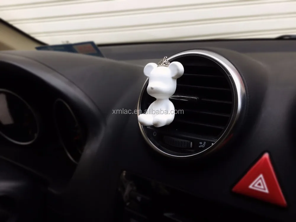 NEW arrival gloomy bear shape ceramic car vent clip diffuser stone pendant