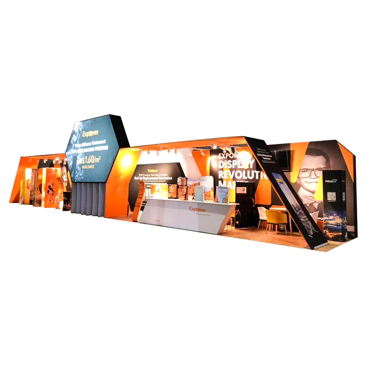 Portable custom printing tension fabric 10 x 20 exhibition trade show booth ideas