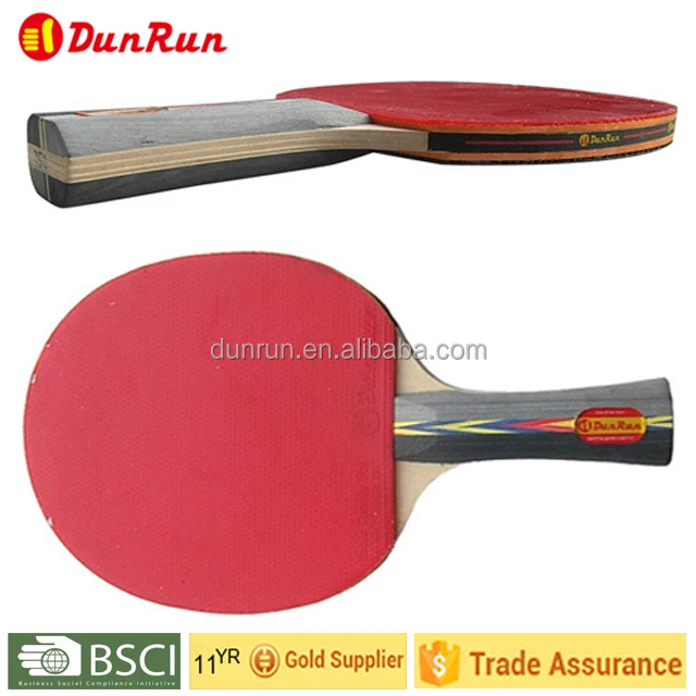 5 Stars Rubber In-Two Sides Short Handle Training Table Tennis Racket