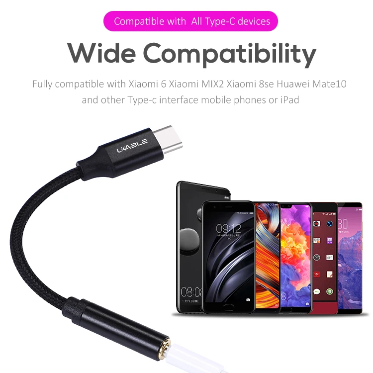 Custom Type C To 3.5mm Audio Jack De Cable