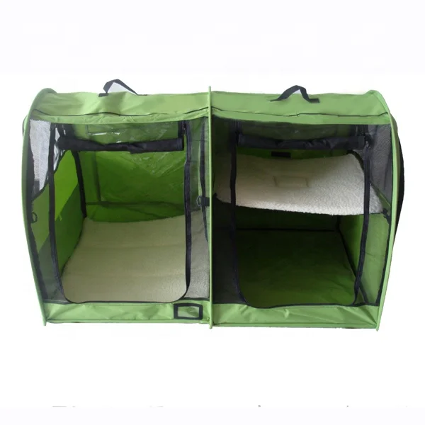 Large Folding Pop Up Double Dog Carrier