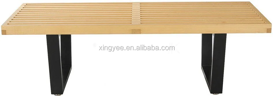 
Modern Living Room Teak Wood Patio Furniture Outdoor Ash Wood Benches Bathroom Wooden Slats Bench 