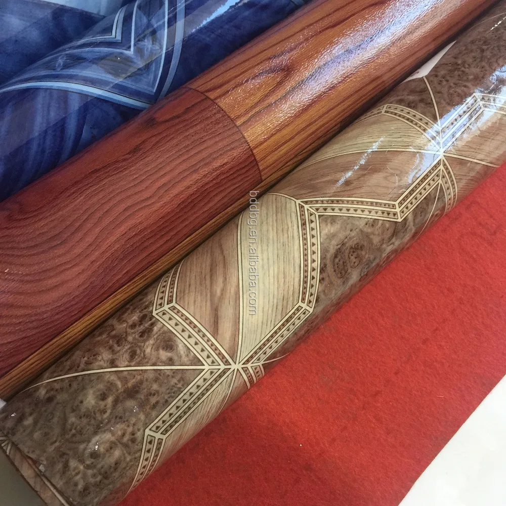 non-woven pvc flooring/ 130g rojo fieltro pisos pvc