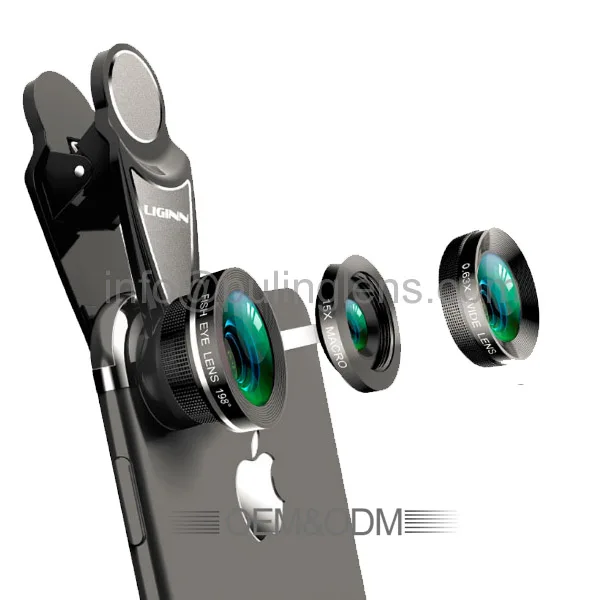 Внешний объектив для камеры мобильного телефона 3 в 1 с супер широким углом 0,63x26 мм 15x макро 198 градусов объектив «рыбий глаз»