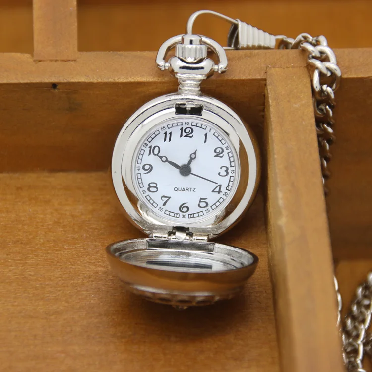 best quality christmas gifts girl pocket watch small diamond silver pocket watches
