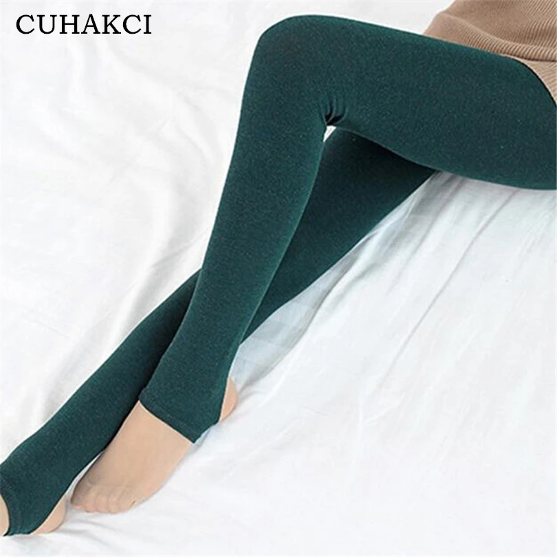 Женские удобные теплые роскошные трикотажные облегающие леггинсы с лямками бесшовные непрозрачные хлопковые колготки