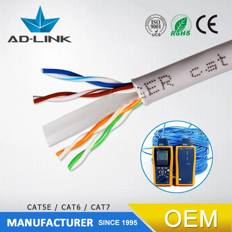 305 м/коробка CMR ПВХ Куртка 23AWG CAT6 utp Кабельные Этикетки