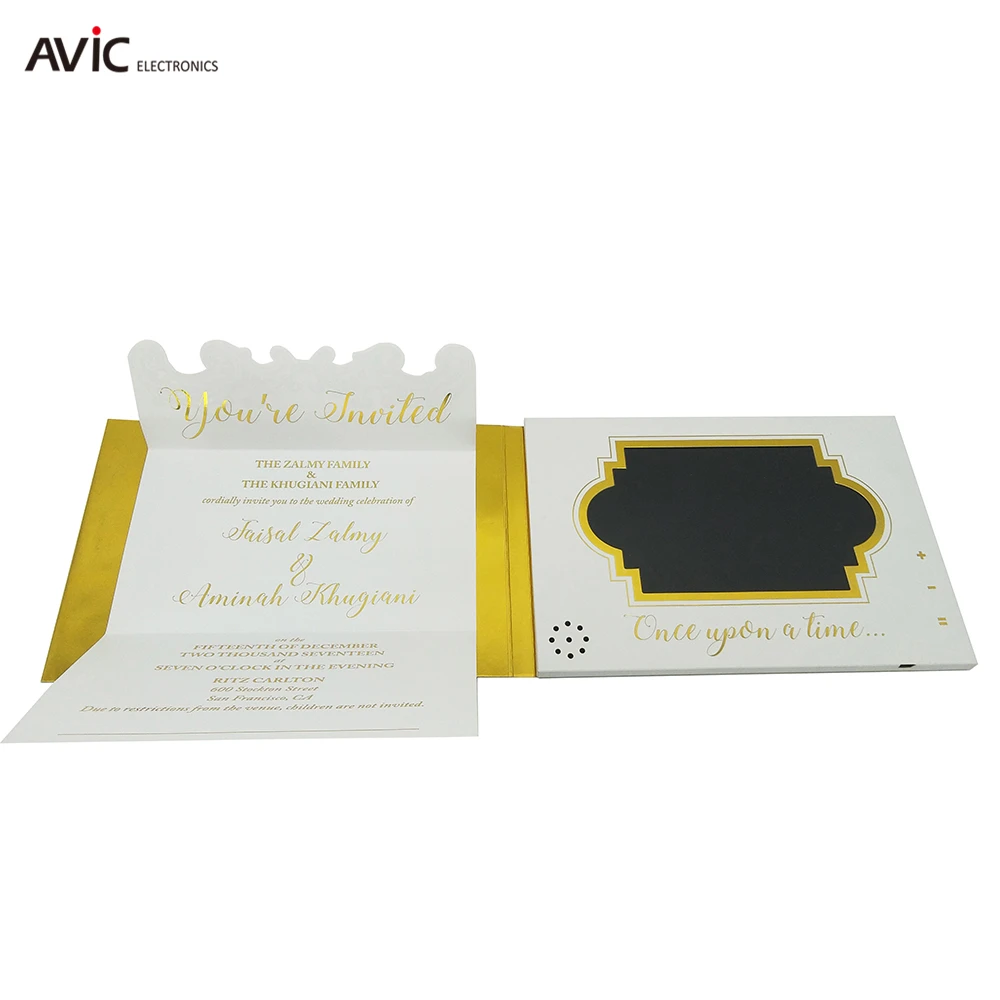 invitation card wedding CMYK printing matt or gloss, UV, foil, emboss 7inch A5 wedding invitation card luxury
