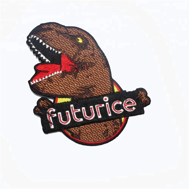 Wholesale custom skull rose embroidery patch iron on safety  embroidery patch for garment decoration