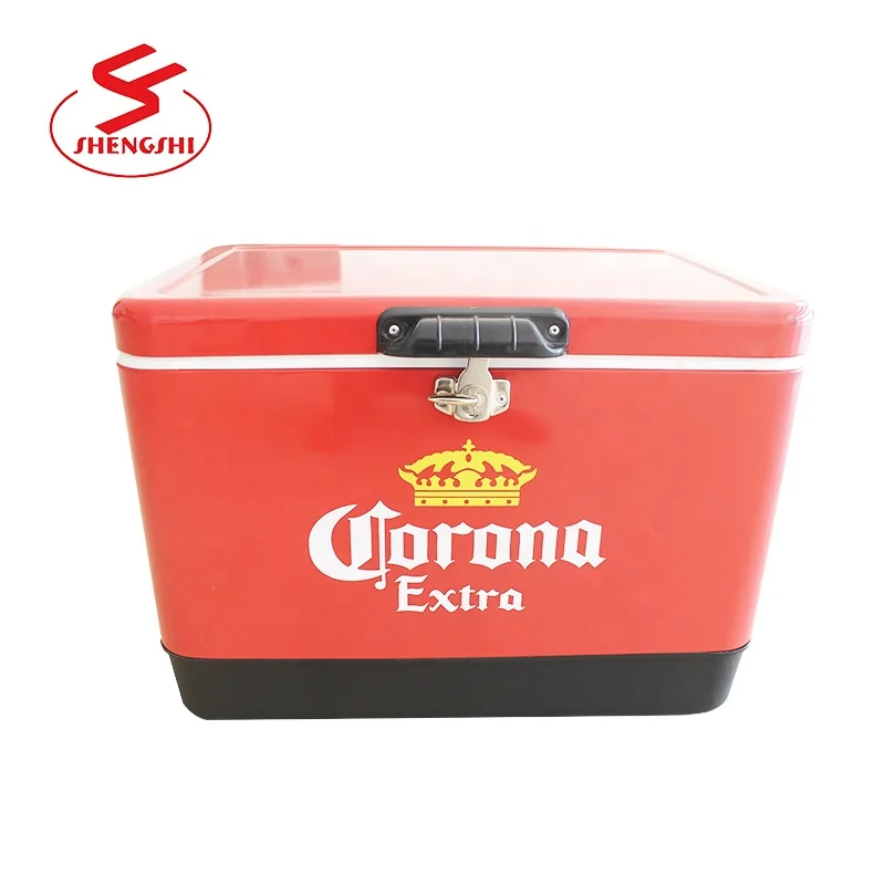Factory custom Metal Stainless Steel Portable Ice Beer Cooler Box for outdoor