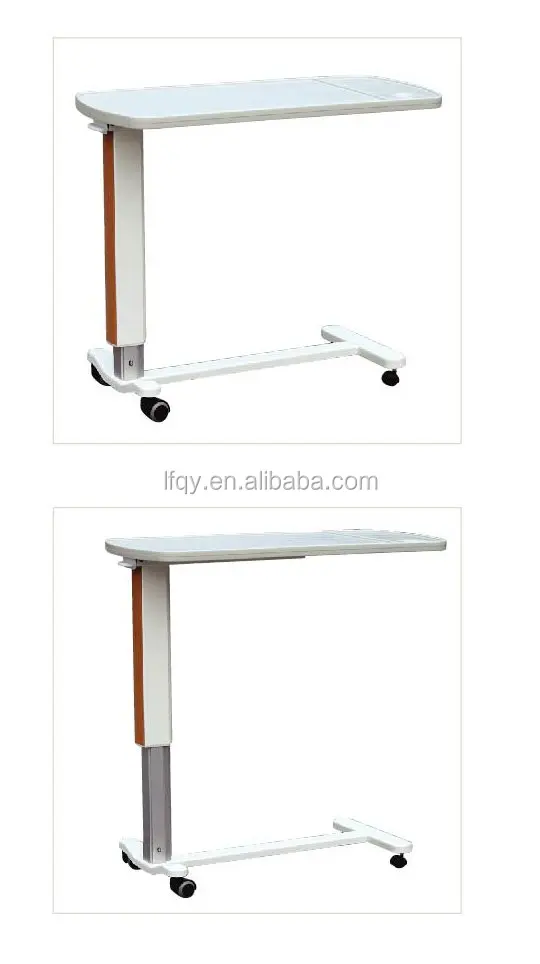 medical hospital dining table with caster,over bed table