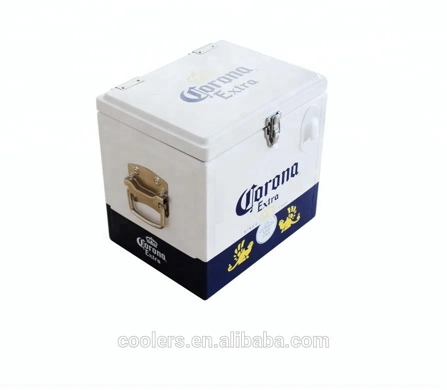 
15L ice cooler box wine cooler outdoor camping metal cooler box Factory Customize Promotion Gift 
