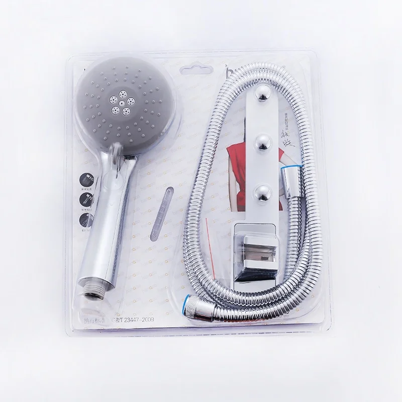 5 Function Chrome Plated Hand Held Shower Ser ABS Hand Showers With Robe Hook