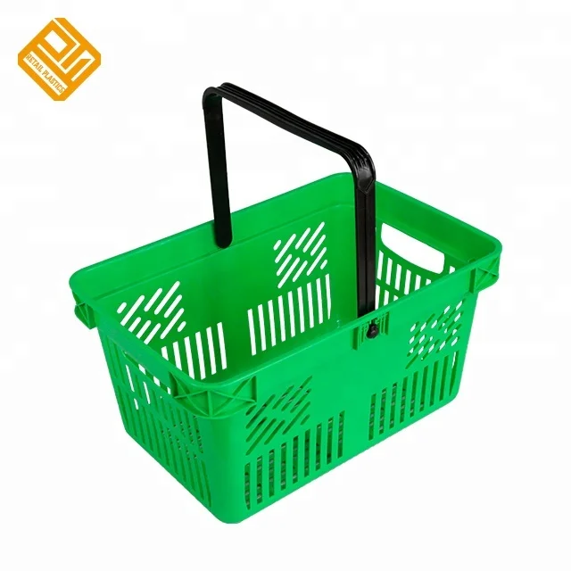 
Wholesale Retail Supermarket Grocery Plastic Single Handle Shopping Basket  (60775101535)