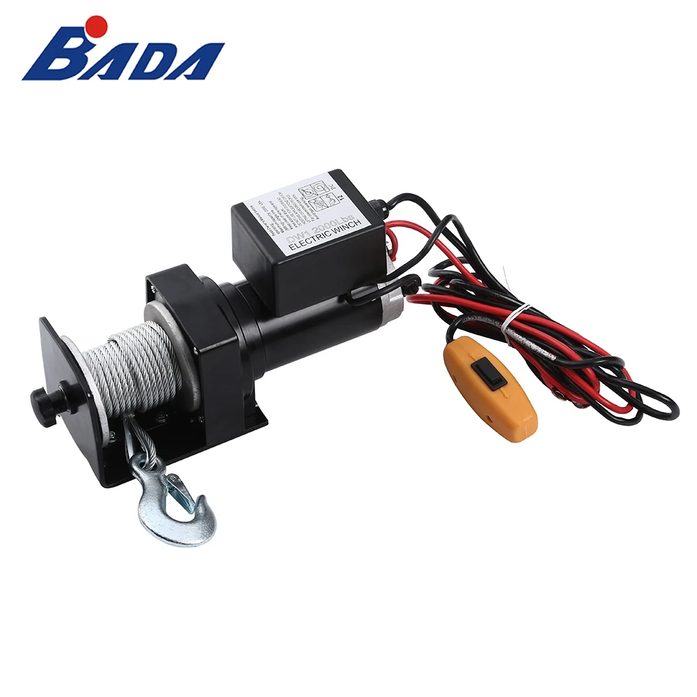 Factory produces sale 12V/24V DC 2000lbs(909kgs) power electric boat winch for cranes