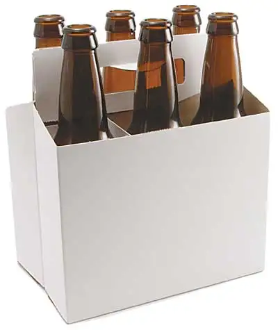 Recycle Customized Corrugated Cardboard 6 Pack Beer Carrier