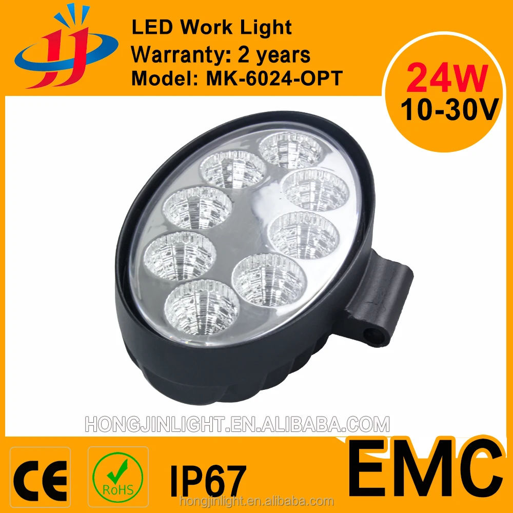 
Wholesale 12v 24v 24w 4.3inch Oval led work light spot / flood beam cars atv IP67 led headlight 