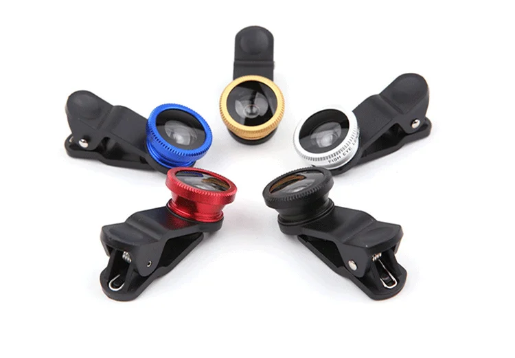 2019 Mobile Phone Lens 3in1 Kit Universal Clip Smartphone Camera Lenses Wide Angle Macro Fish Eye for Smart phone