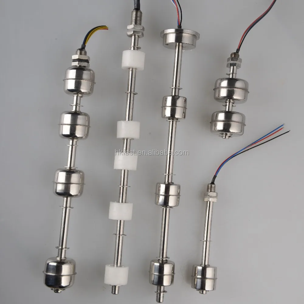 SUS304 vertically mounted high temperature magnetic floats liquid level switch for high/low levels with switch signal